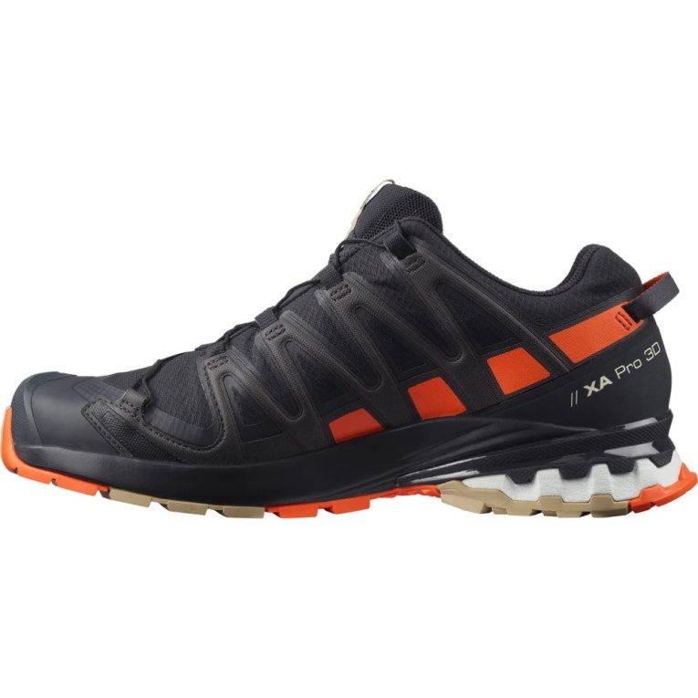 Black / Orange Salomon Xa Pro 3d V8 GTX Men's Trail Running Shoes | PH 23147X